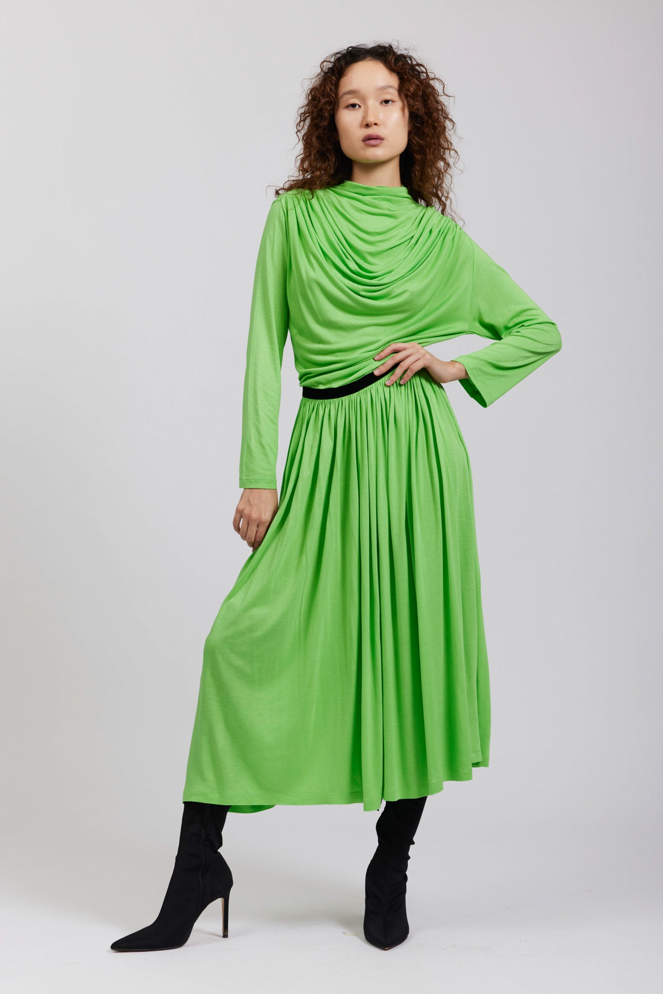 River Dress in Lime
