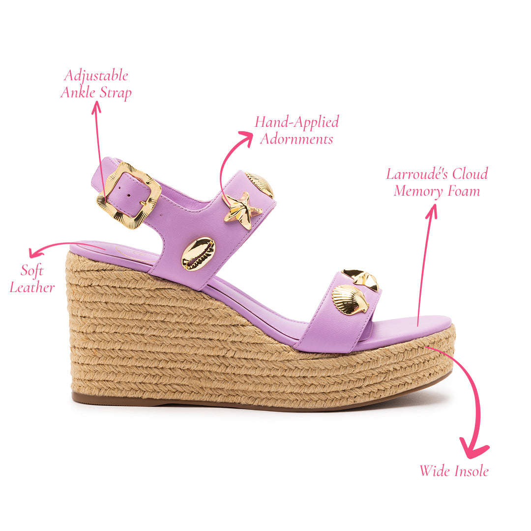 Madison Espadrille In Lilac Leather