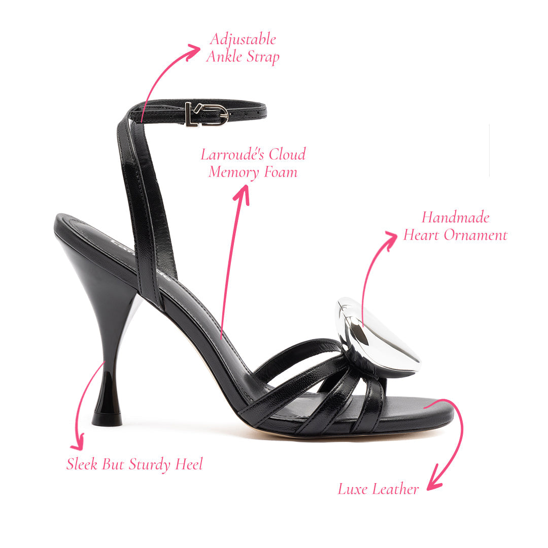 Amore Sandal in Black Leather