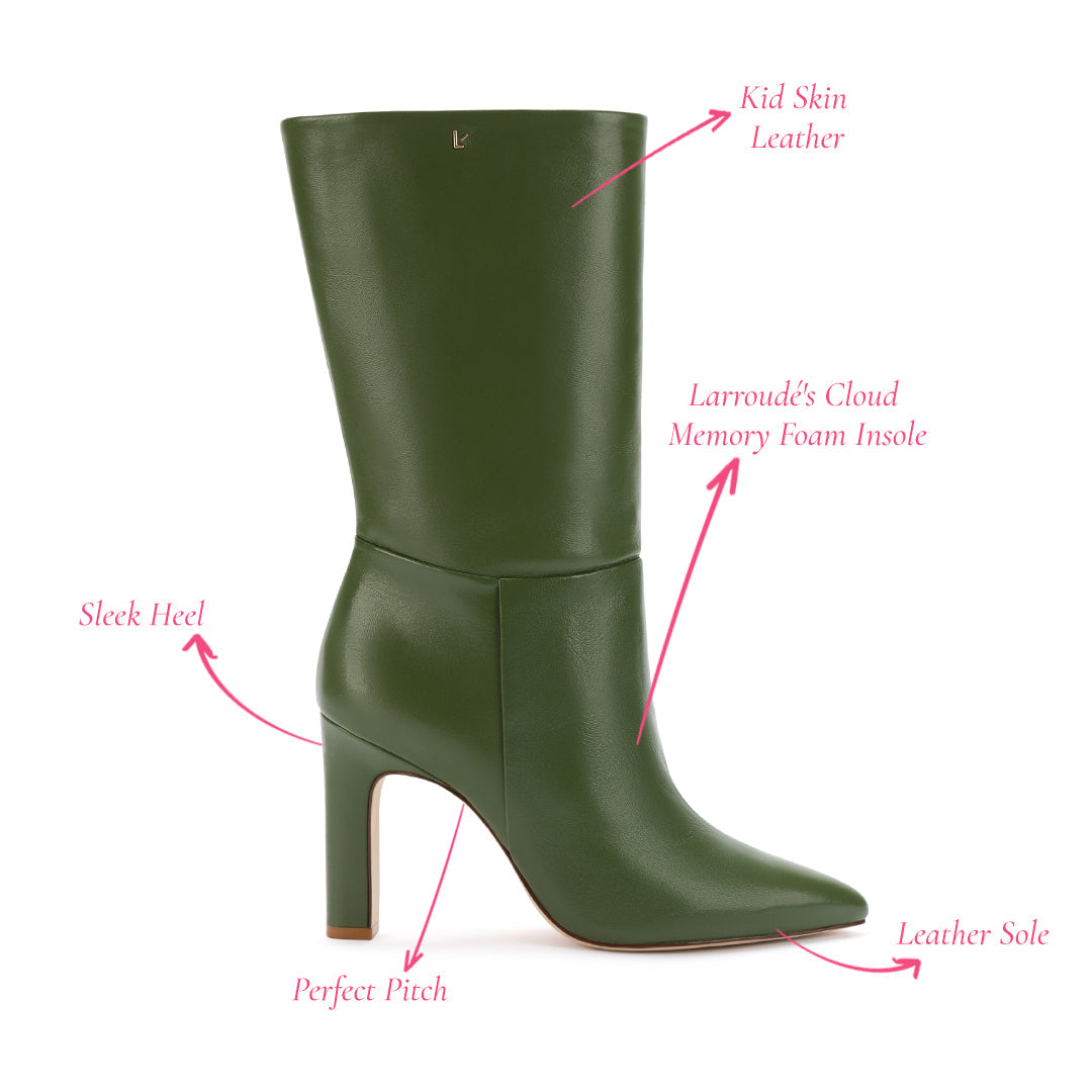 Cindy Boot In Olivine Leather
