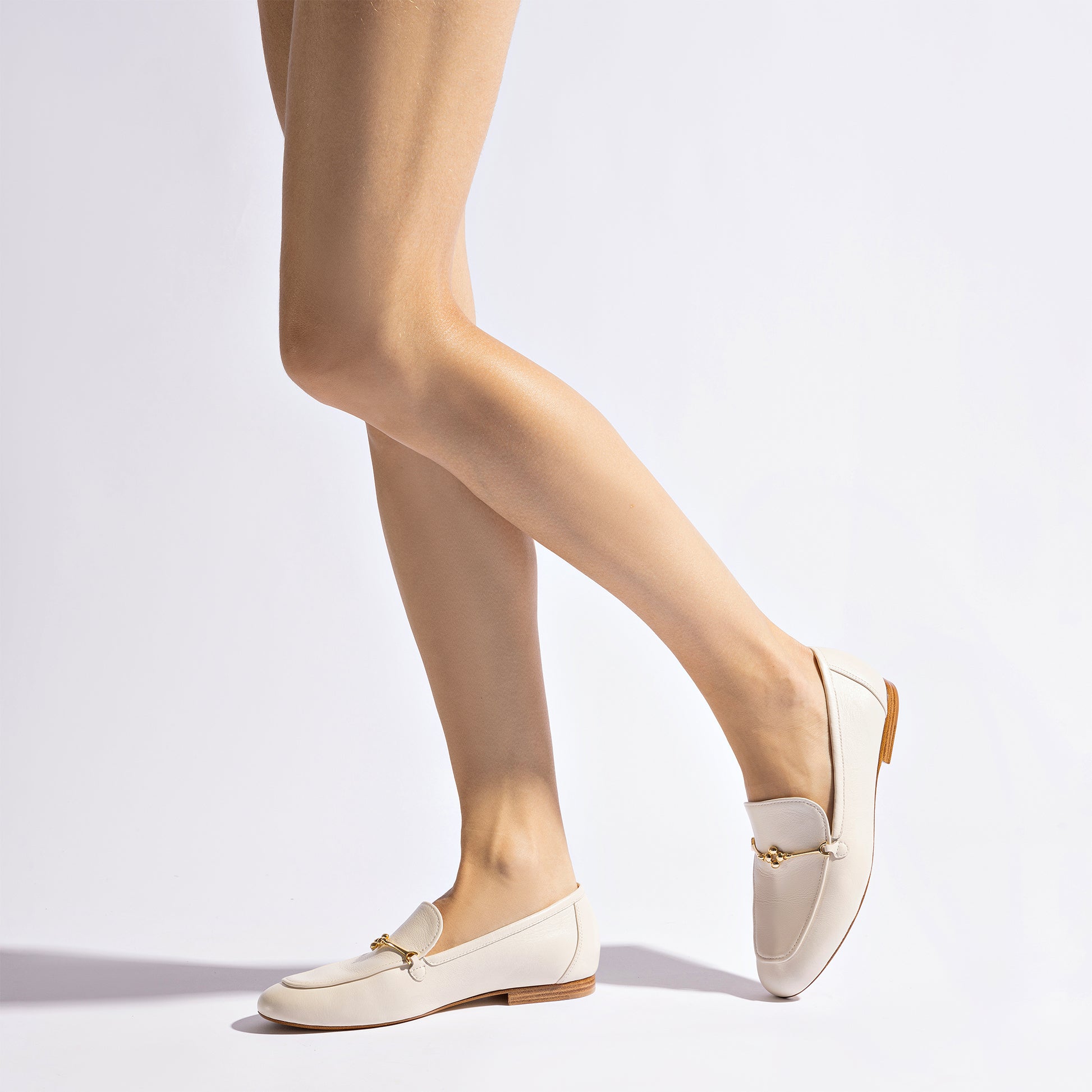 Katherine Loafer In Ivory Leather