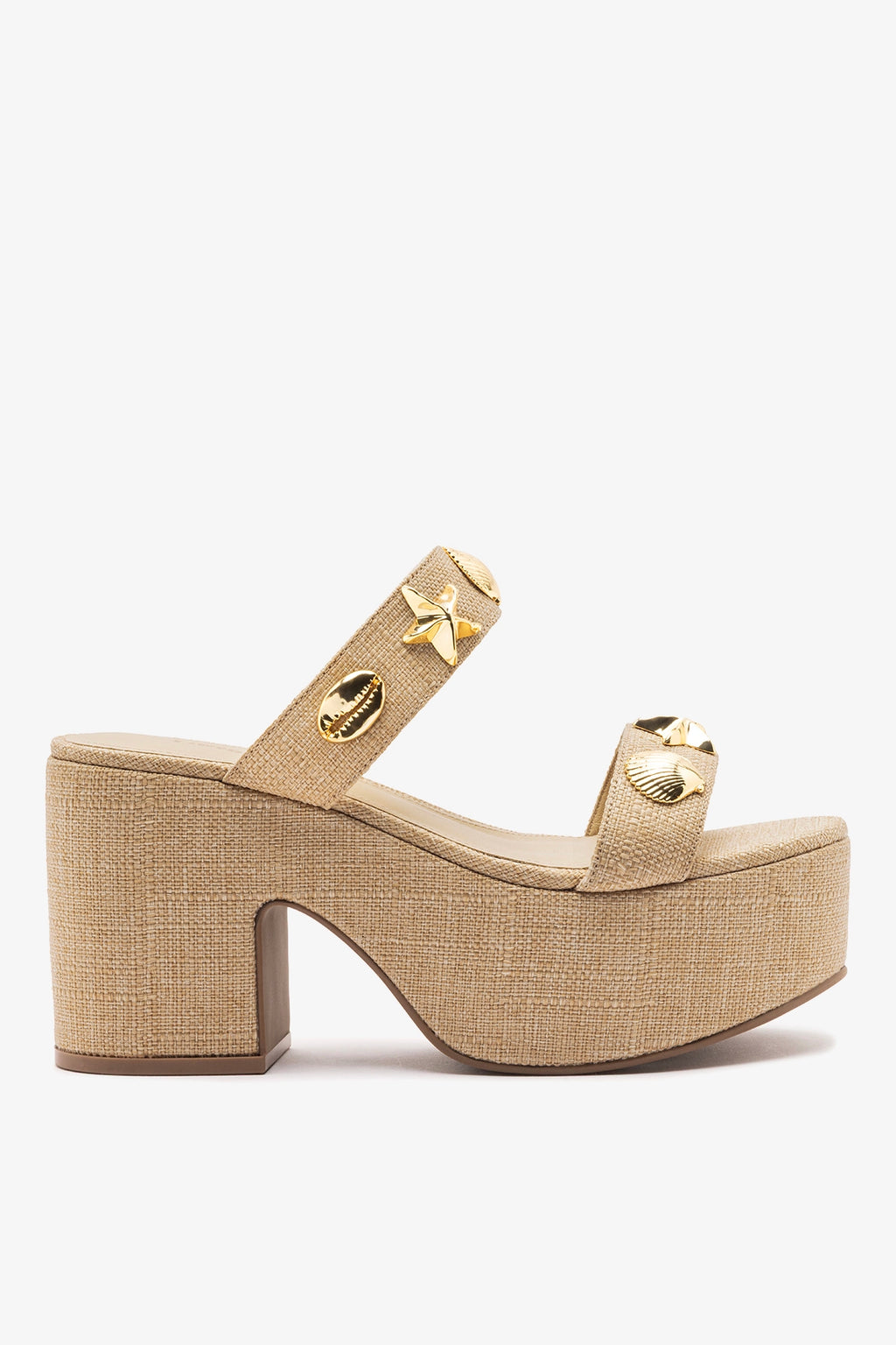 Beige Raffia Madison Platform Sandal | Larroudé – Larroude