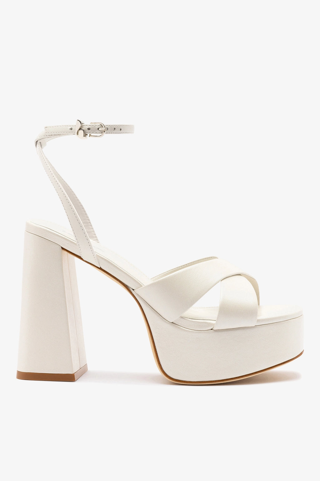 Dolly X Platform Sandal In Pearl Leather - Sandals - Larroudé