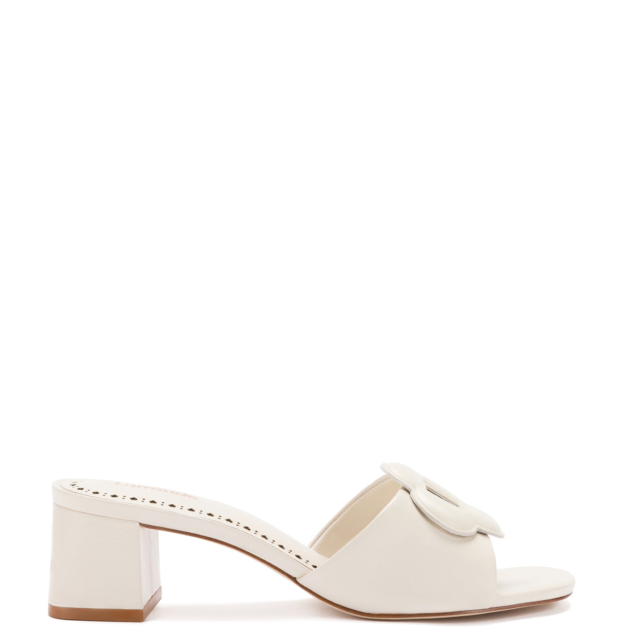 Flora Mule In Ivory Leather