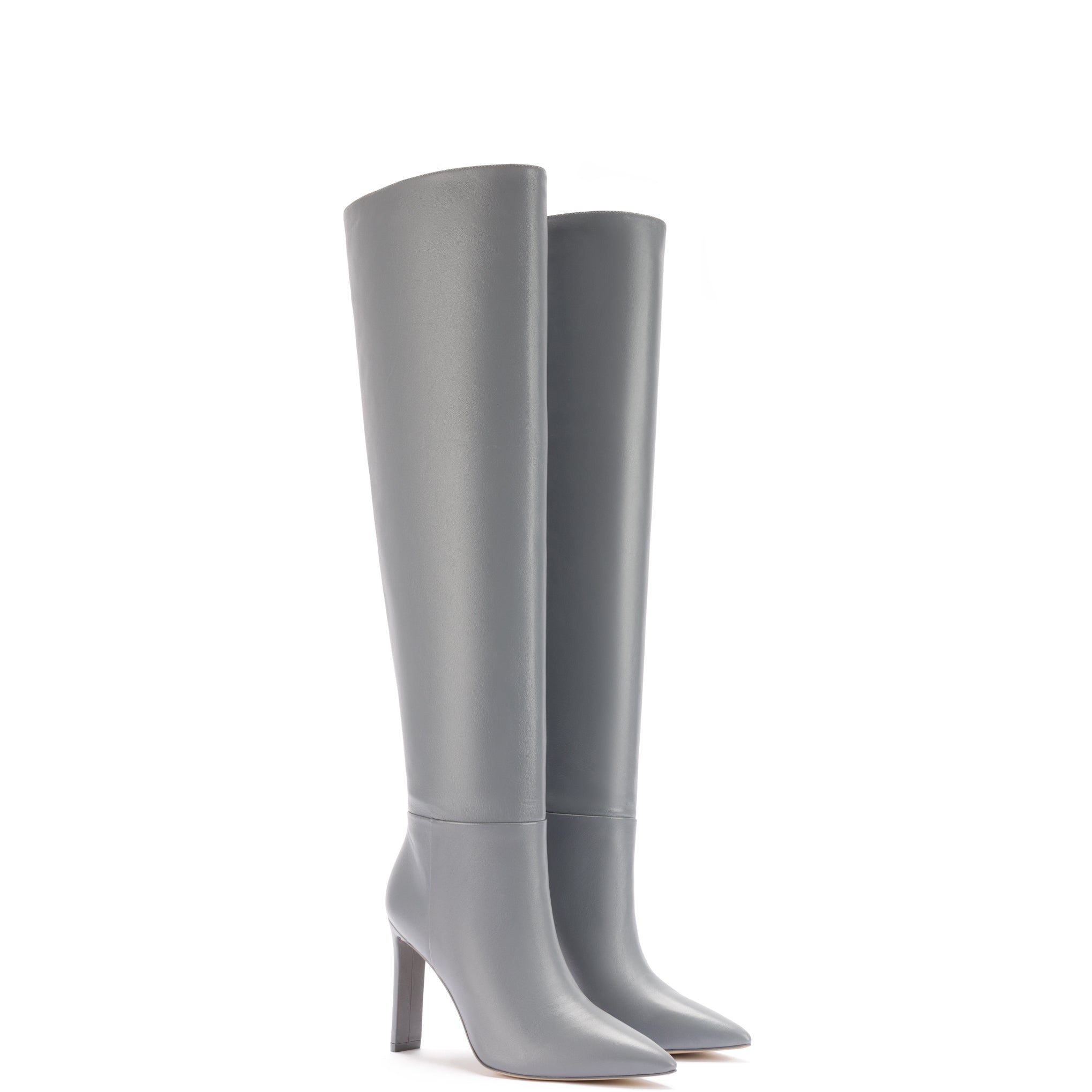 Larroudé x Jennifer Fisher Boot In Cement Grey Leather