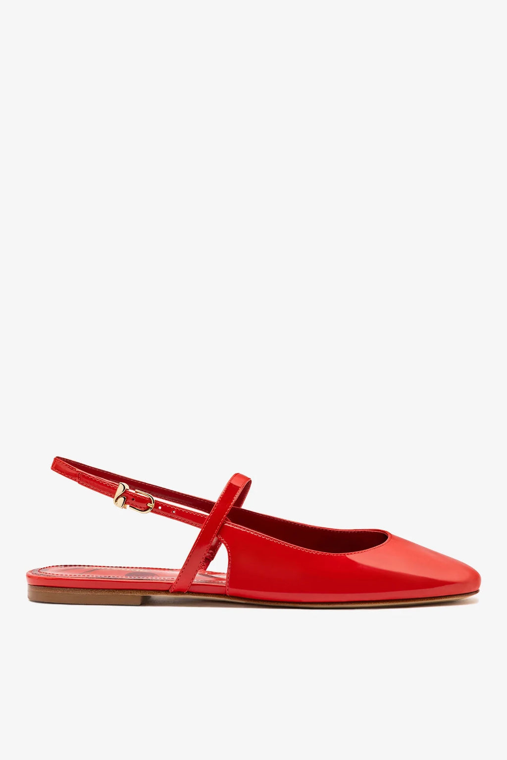 Red Patent Leather Slingback Ballet Flat Georgina – Larroude