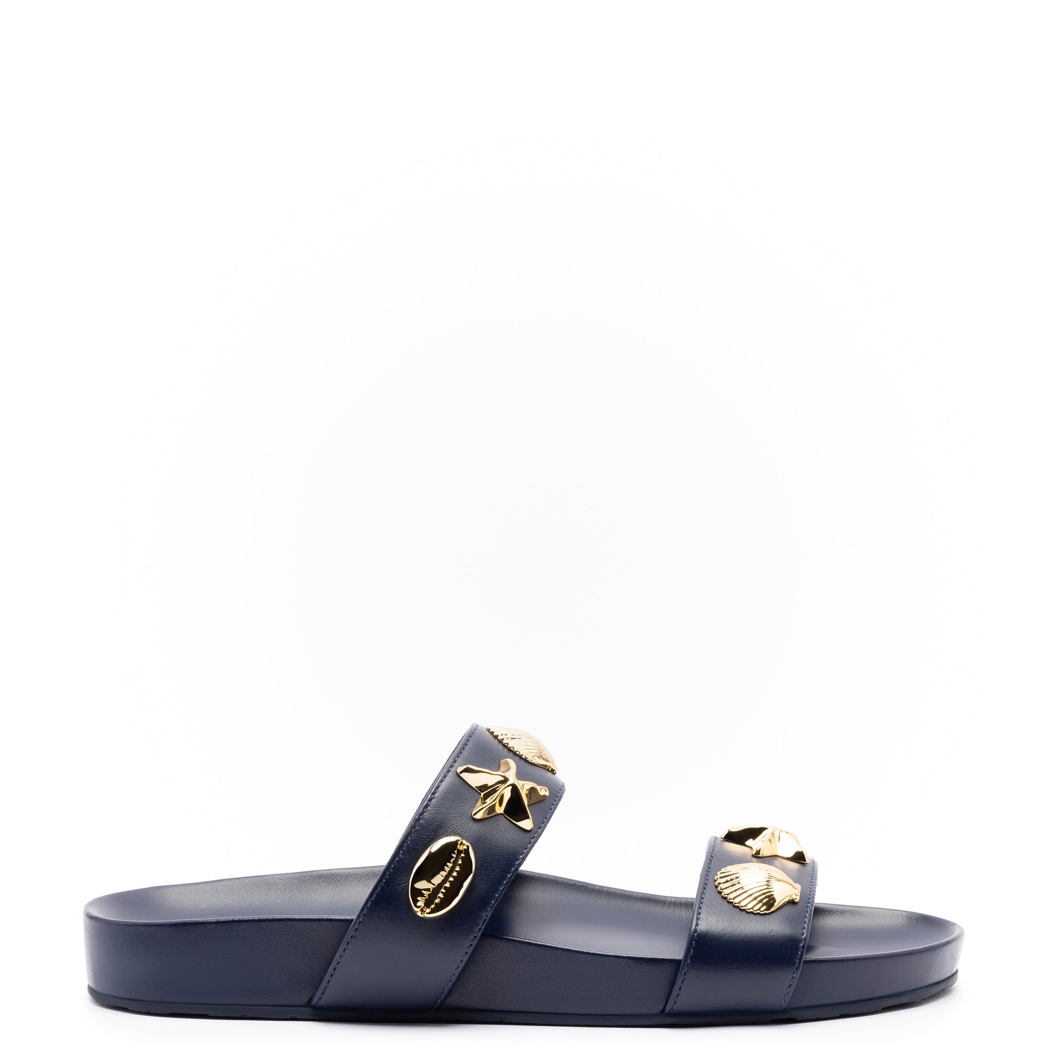 Madison Slide In Navy Leather
