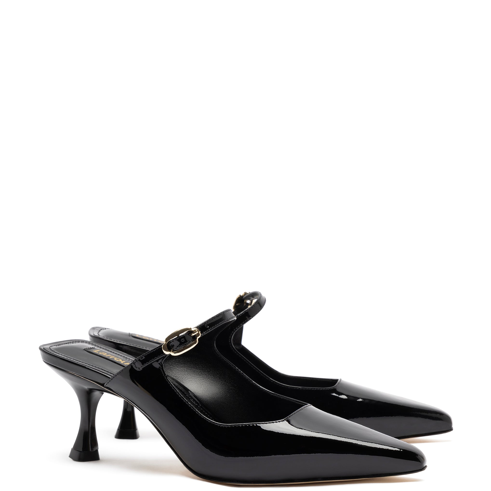 Ines Mule In Black Patent Leather