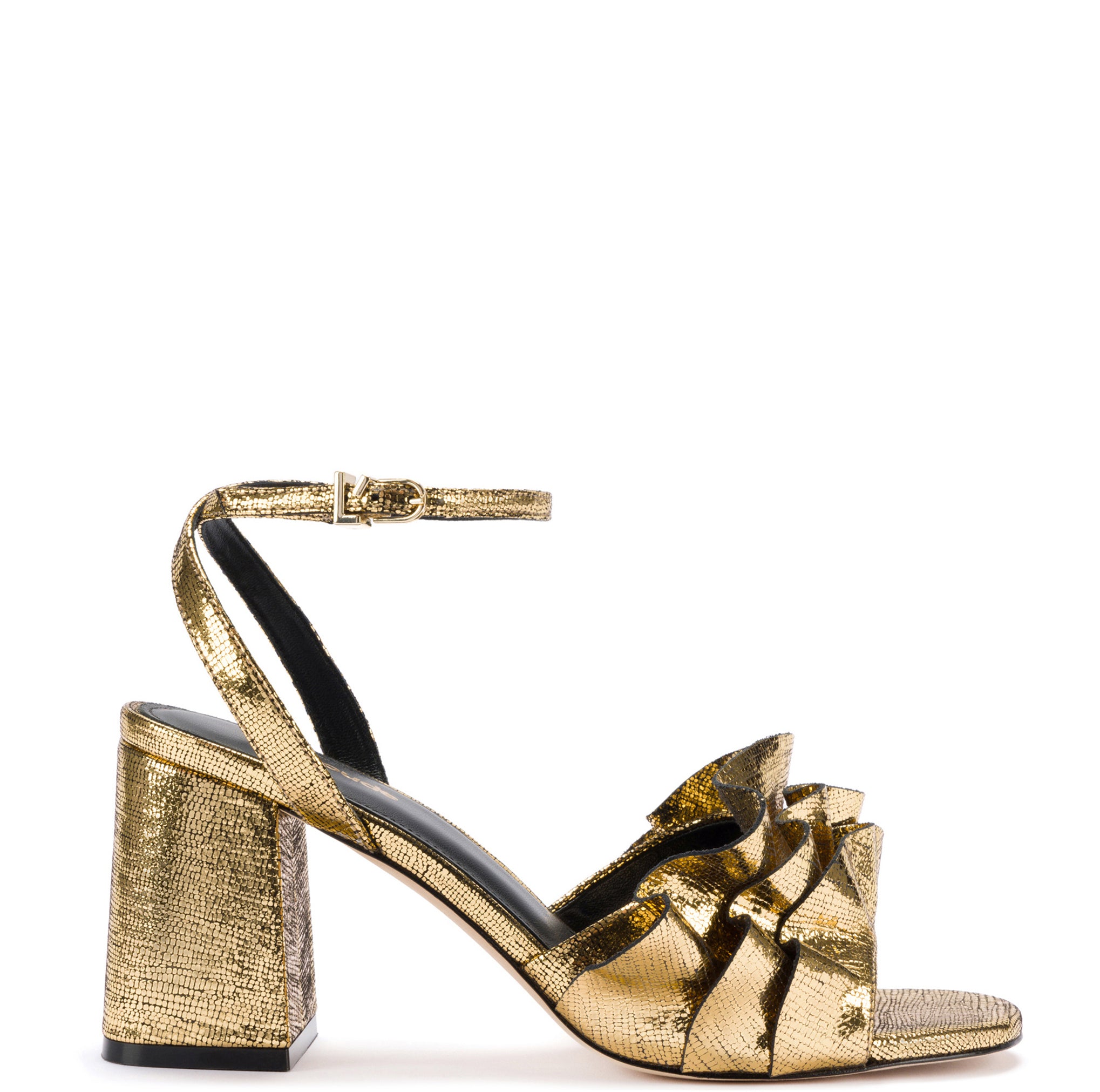 Metallic sales leather sandals