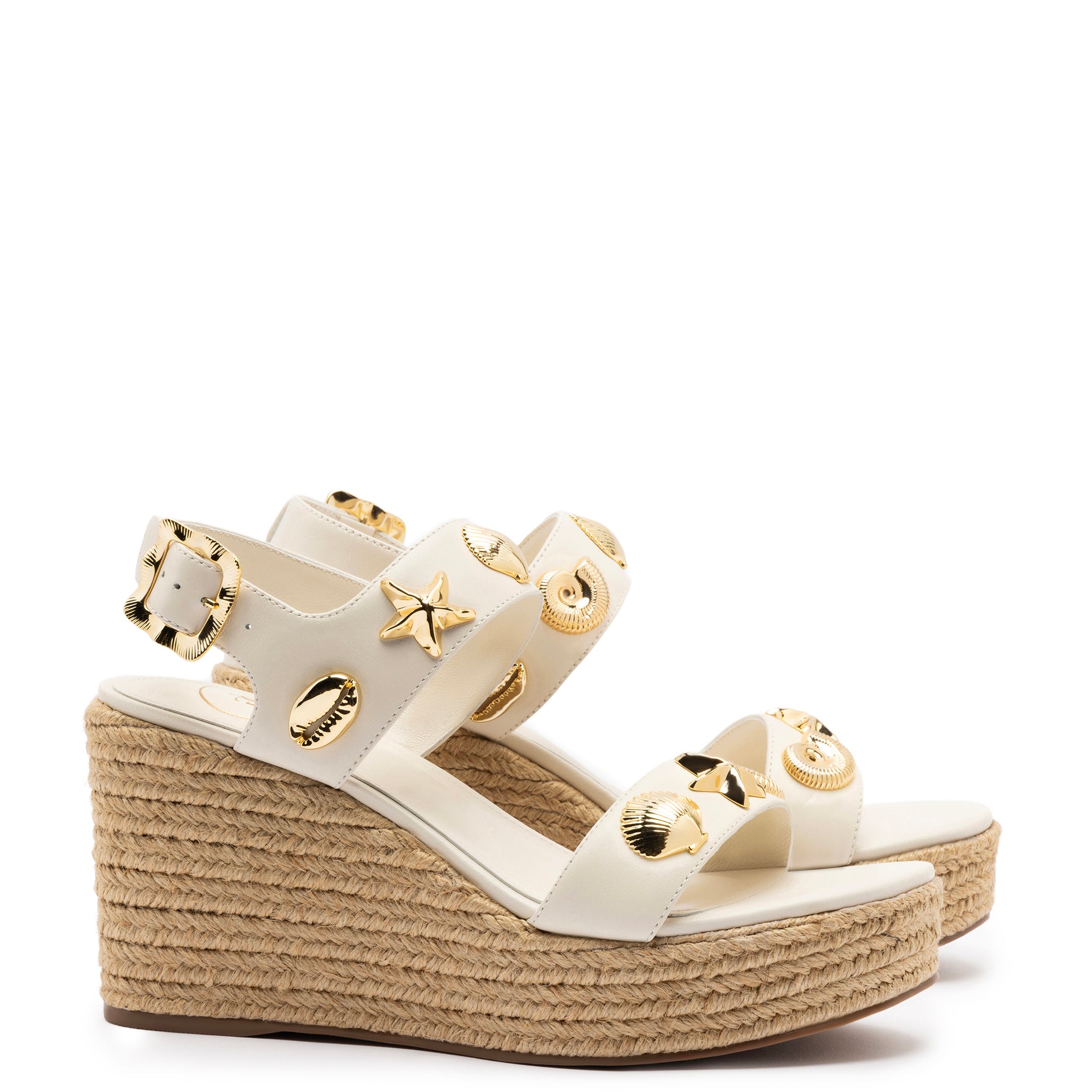 Madison Espadrille In Ivory Leather