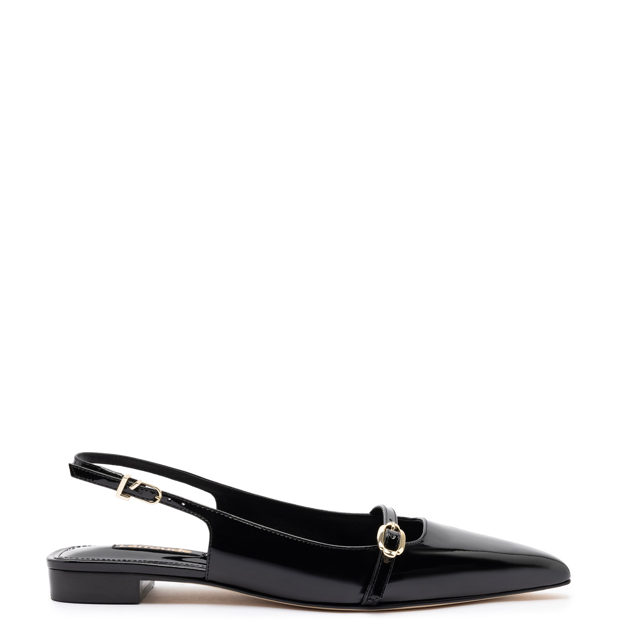 Ines Flat In Black Patent Leather