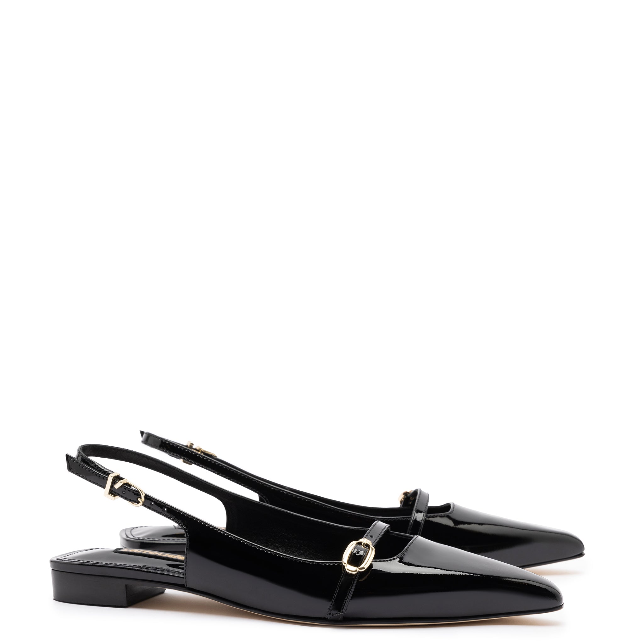 Ines Flat In Black Patent Leather