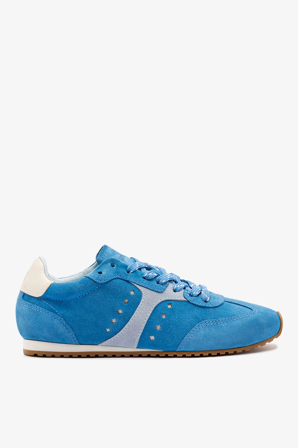 Stella Sneaker In Azure Suede - Sneakers - Larroudé – Larroude