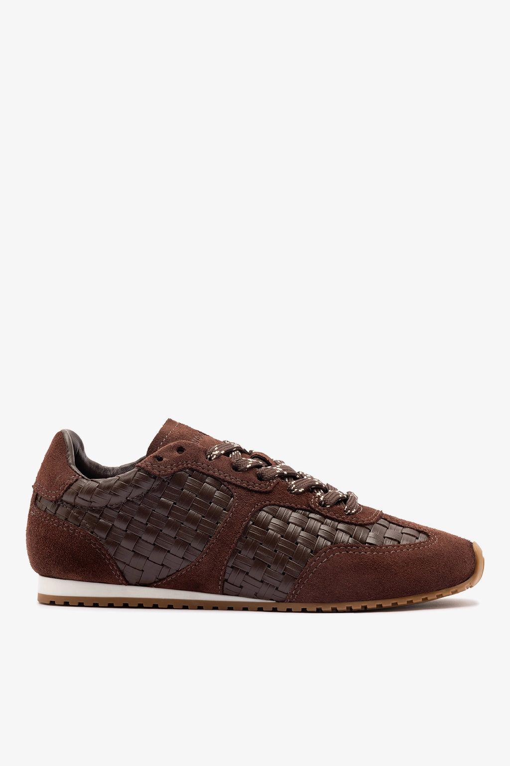 Stella Macrame Sneaker In Brown Leather and Suede - Sneakers