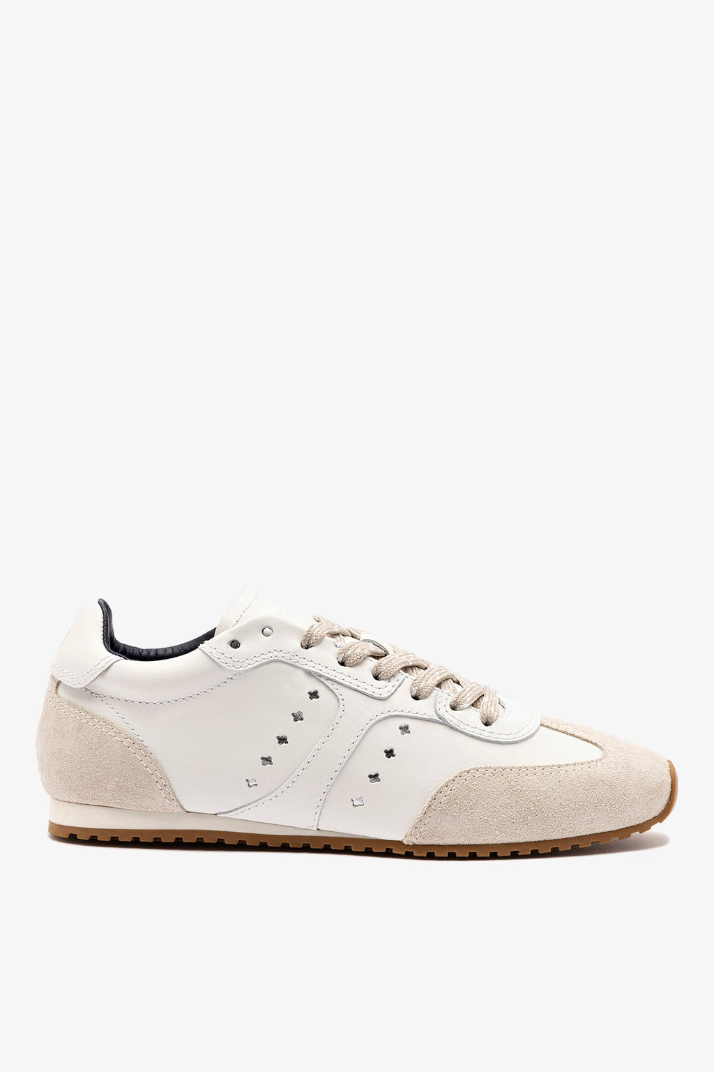 Stella Sneaker In White Leather - Sneakers - Larroudé – Larroude