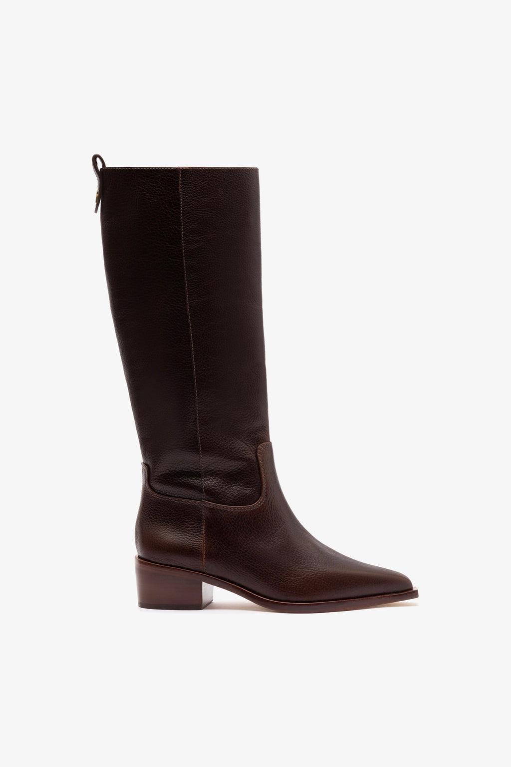 Florencia Boot In Brown Leather - Boots - Larroudé – Larroude