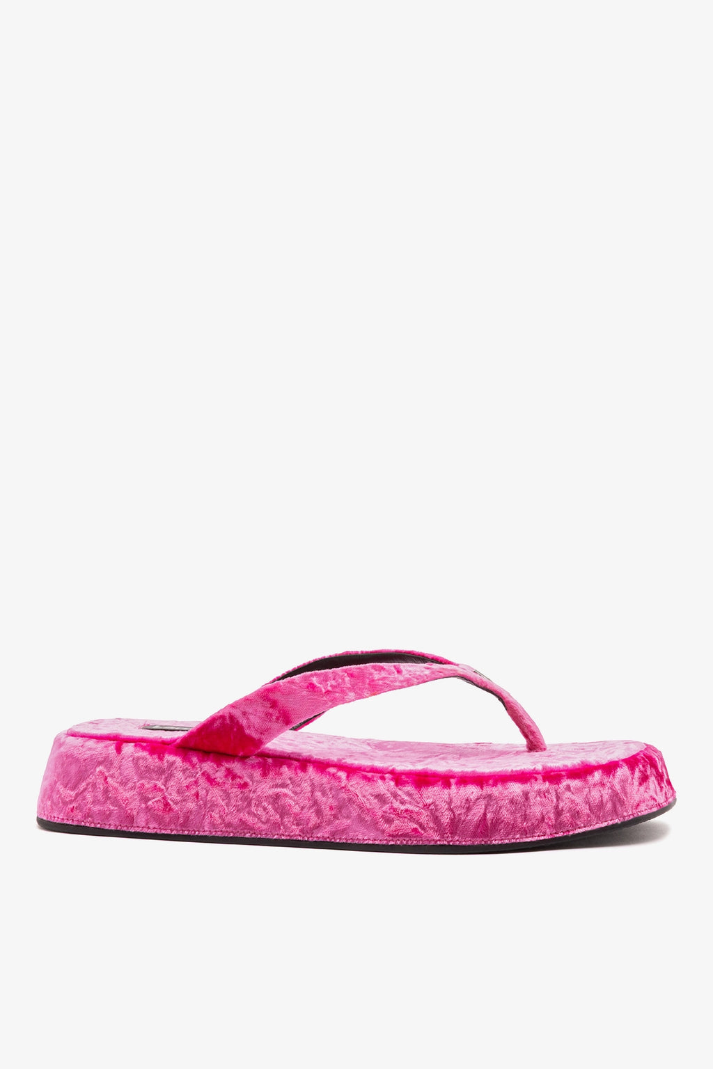 Pink Velvet Thong Sandal Roxy | Larroudé – Larroude