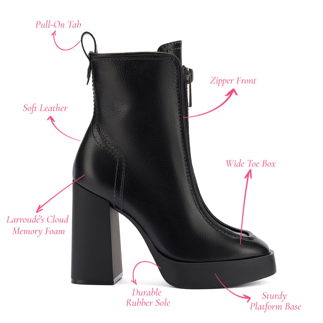 Nicole Hi Boot In Black Leather