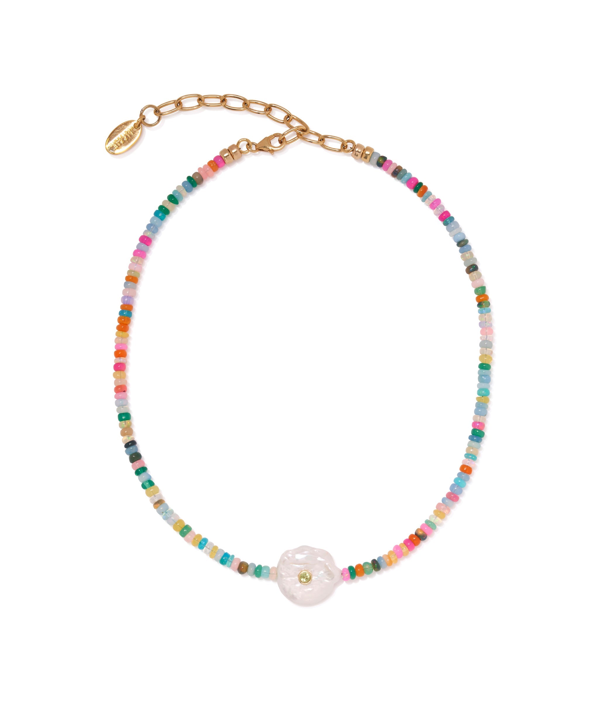 Destination Necklace in Rainbow Opal