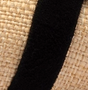 Beige Raffia and Black Trimming