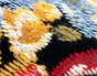 Floral Embroidery Black Fabric