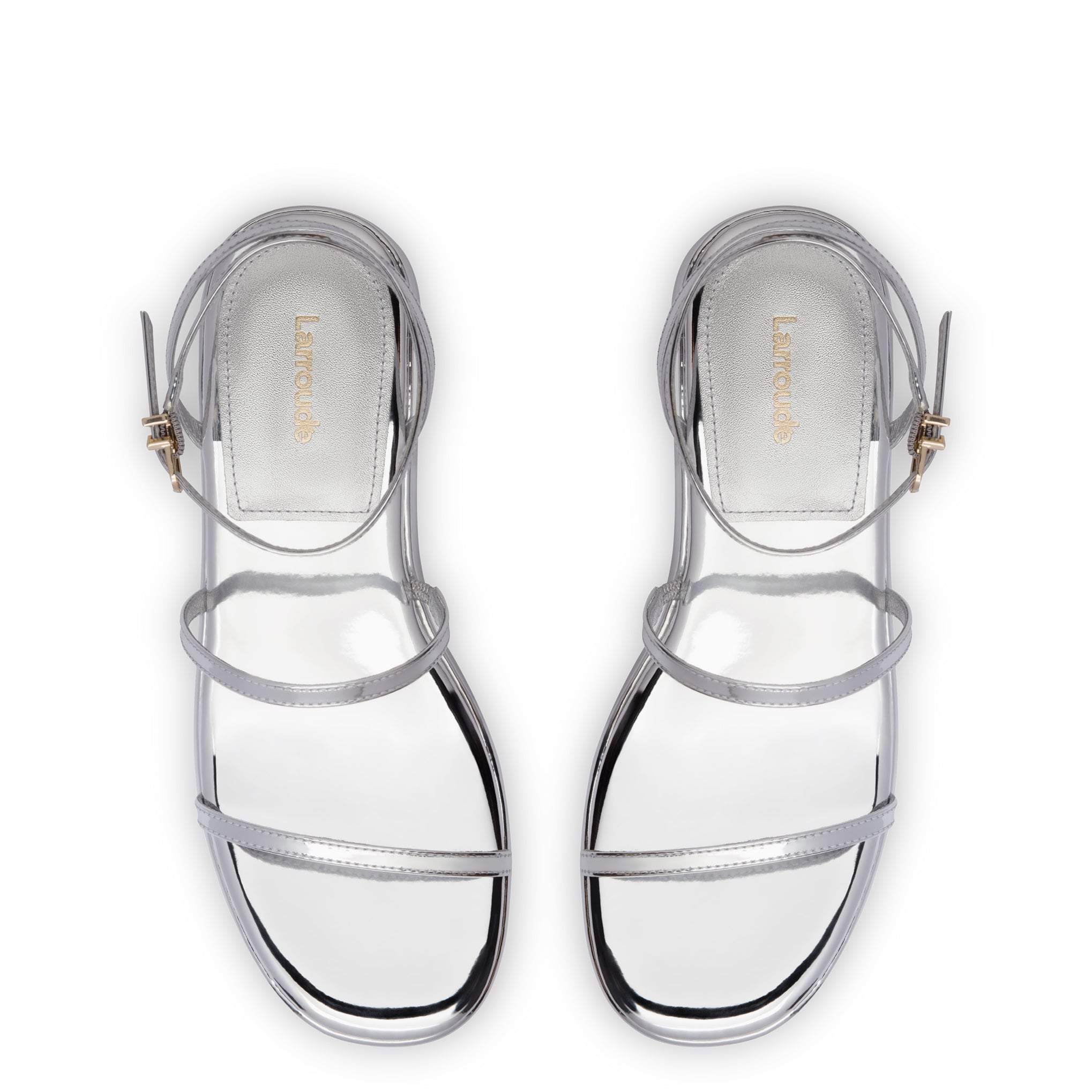 Gio Flatform Sandal In Specchio Silver