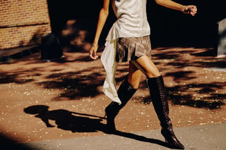 A woman is walking