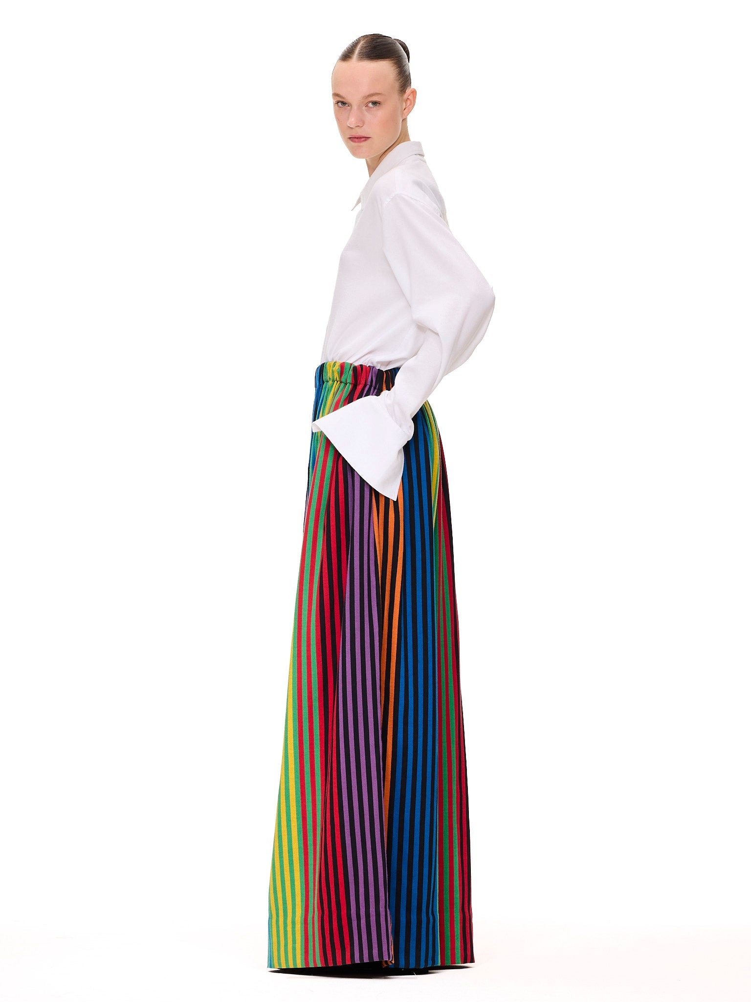 The Wide Leg Pant : Stripe 46