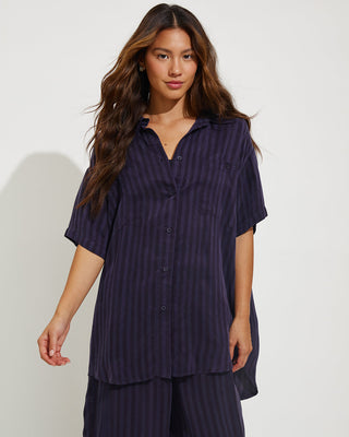 Day Trip Button Down - Dark Sprint Stripe