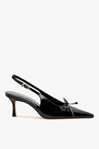 Bardot Pump Black Leather Pump Larroudé