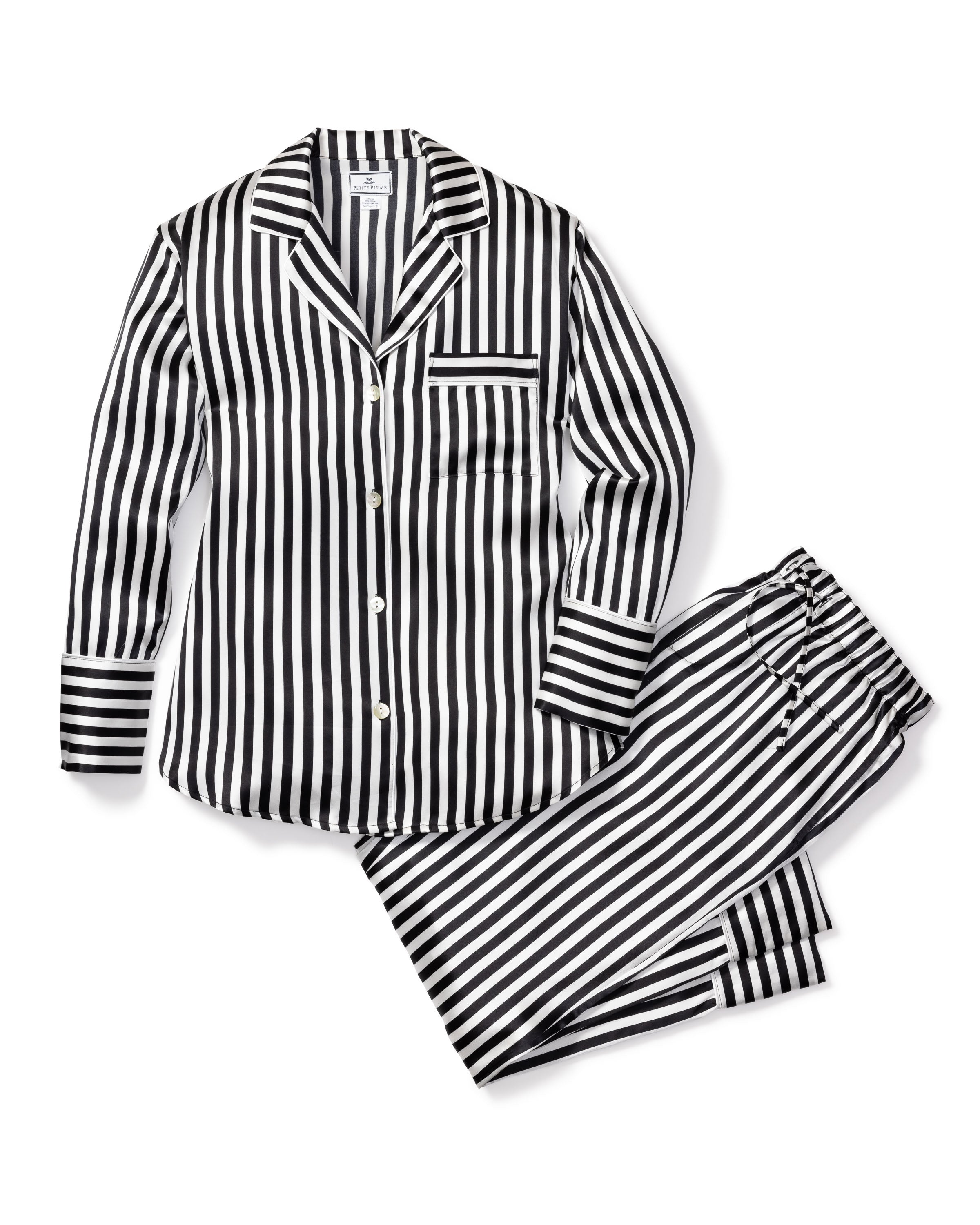 100% Mulberry Silk Women's Bengal Stripe Pajama