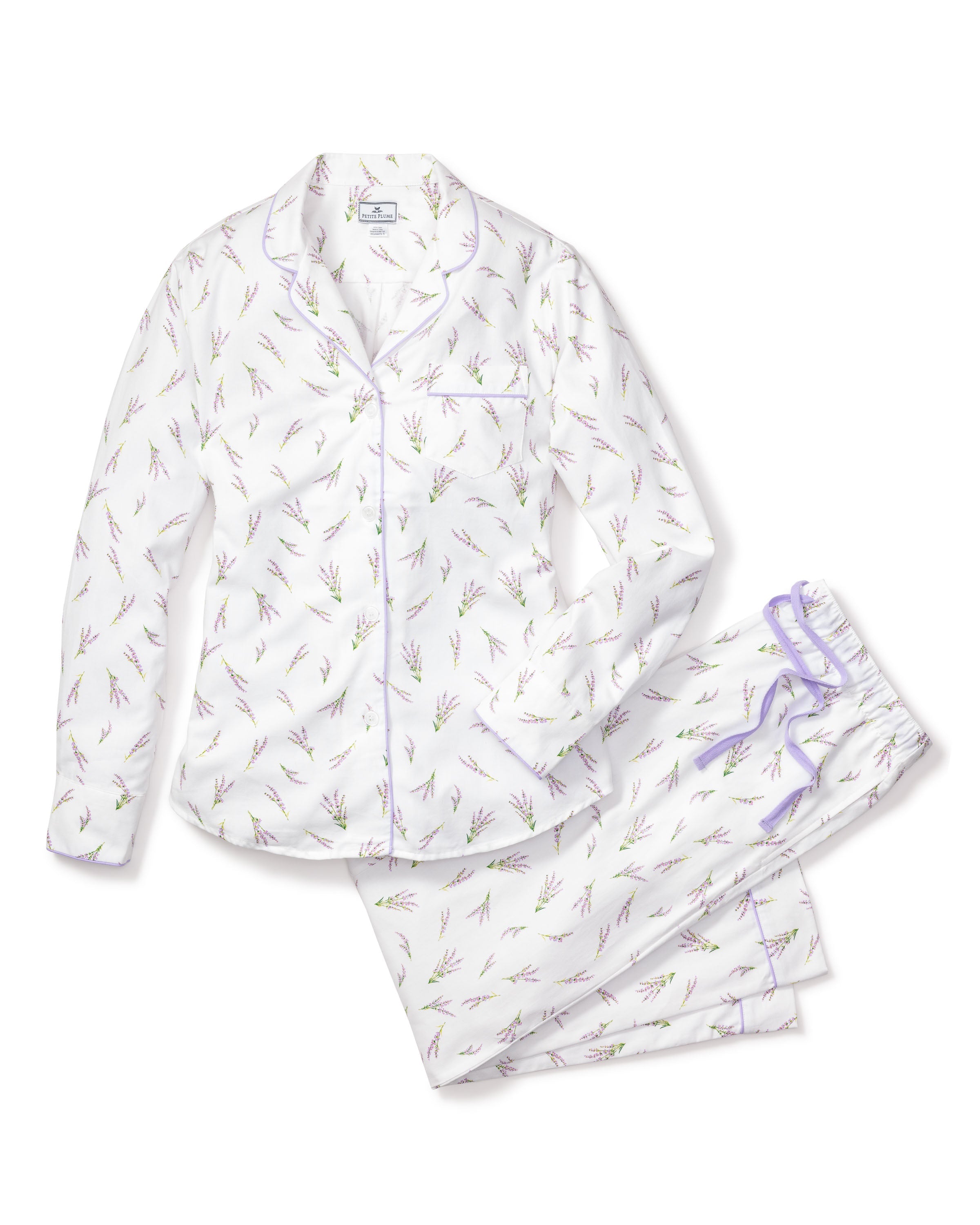 Women's Twill Pajama Set in Fields of Provence