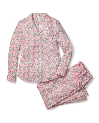 Conjunto de pijama de sarga para mujer en Fleurs de Rose