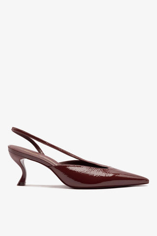 Larroudé by Nicolò B.: Lucia Slingback Pump Burgundy Patent Leather Pump Larroudé x Nicolò Beretta