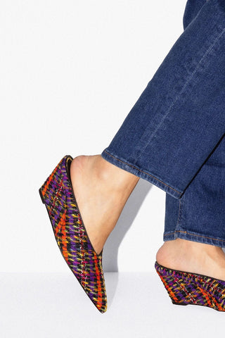 Loulou Mule Multicolor Tweed
