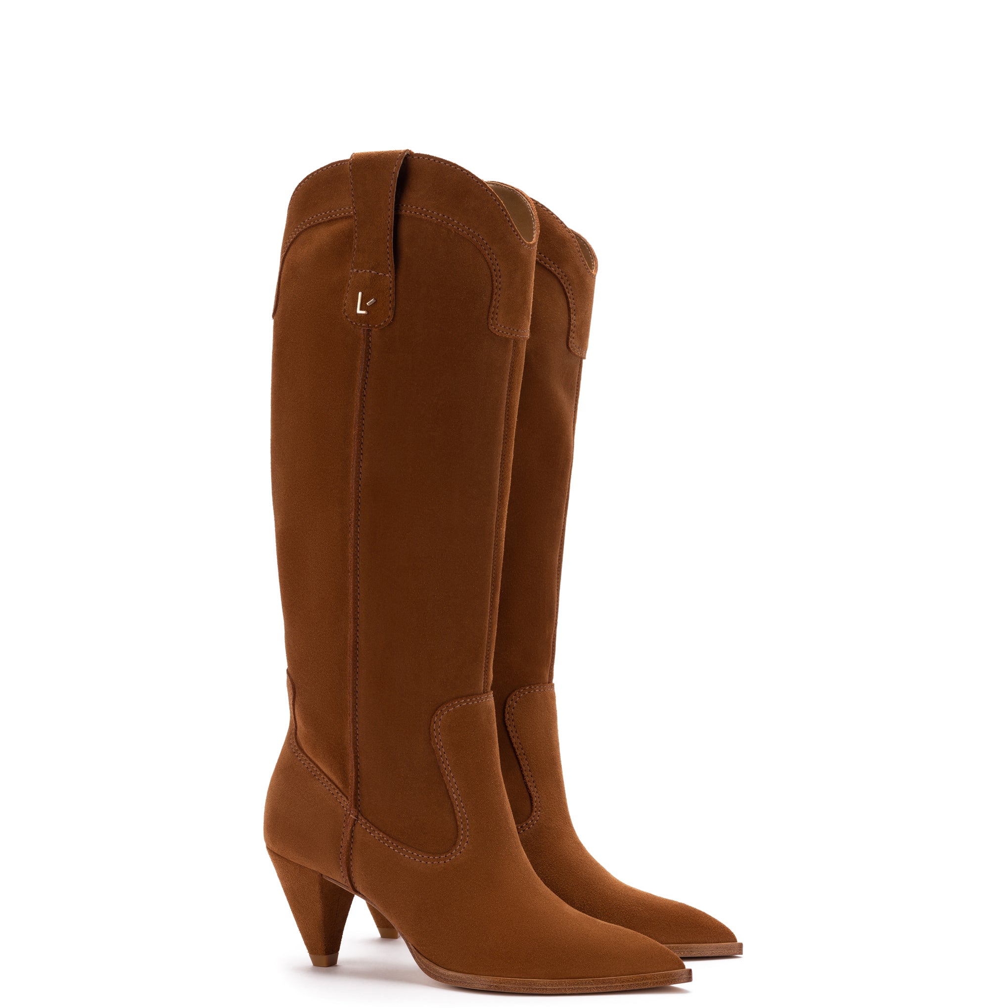 Louise Boot In Tobacco Suede