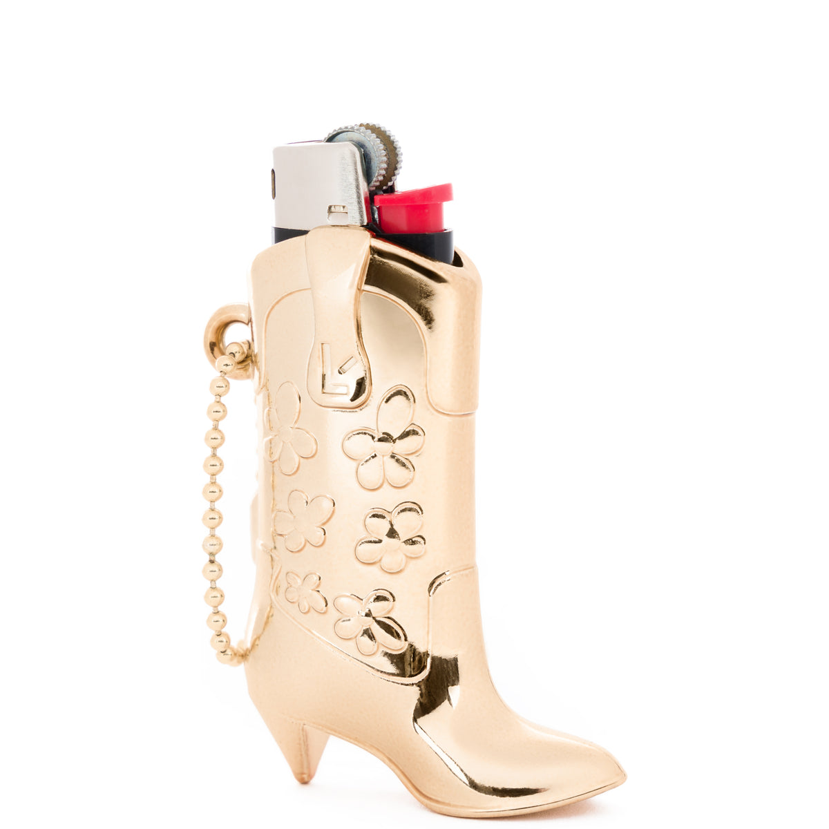 Thelma Boot Keychain in Gold