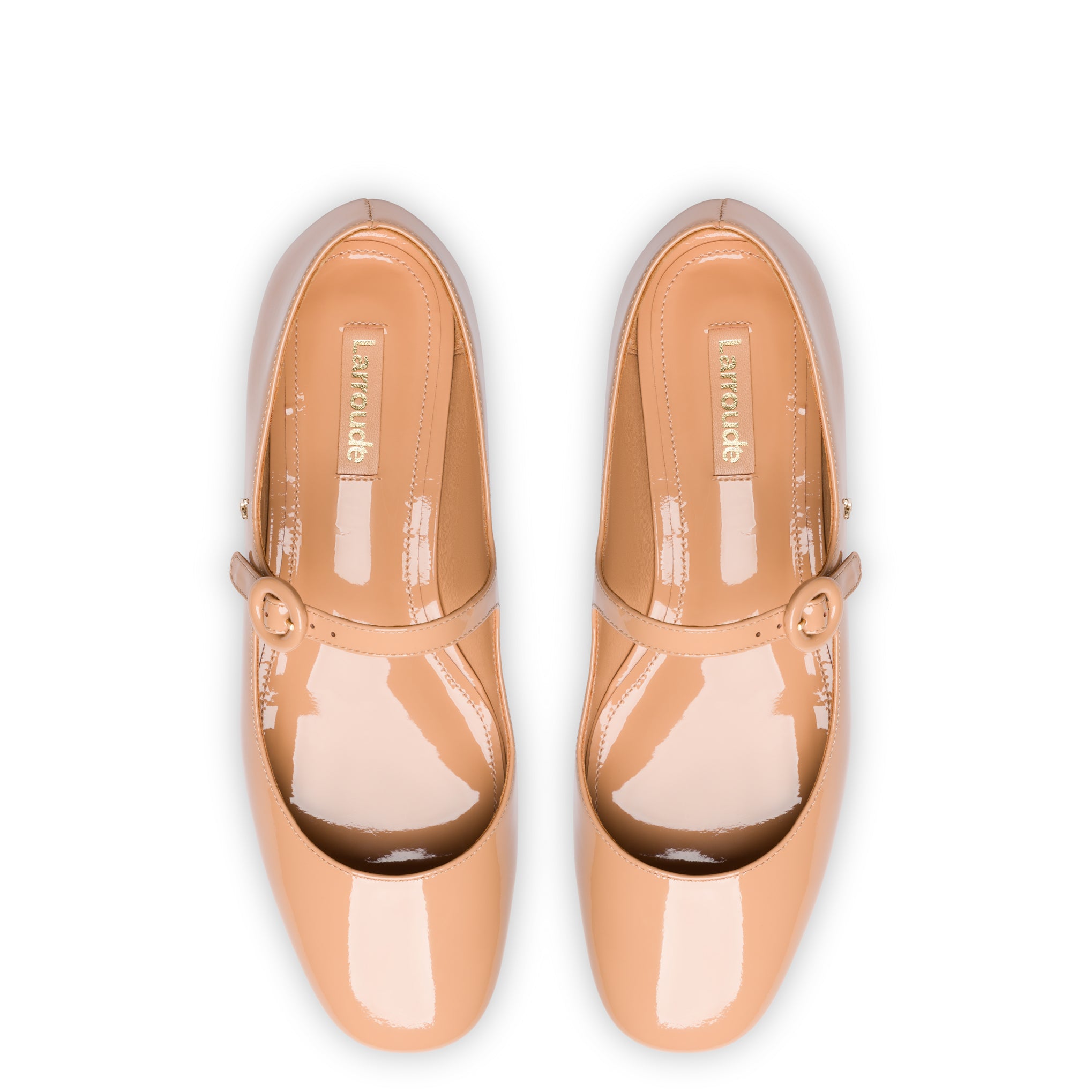 Blair Ballet Flat In Tan Patent Leather