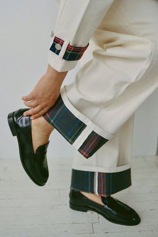 Larroudé x Parke Loafer In Black Box Leather