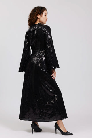 Dolly Dress in Black Sequin