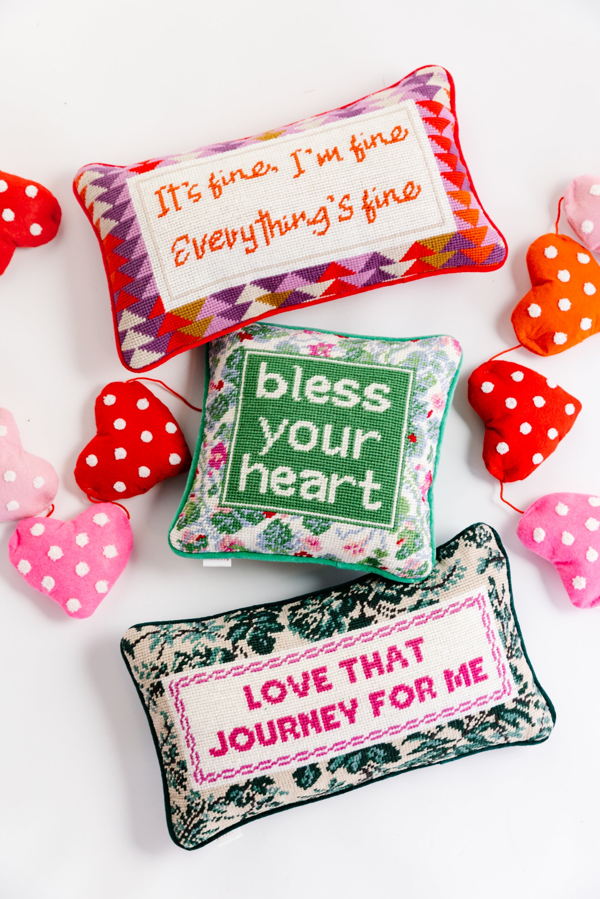 Love That Journey Needlepoint Pillow