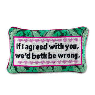 Almohada de punto de cruz Both Be Wrong