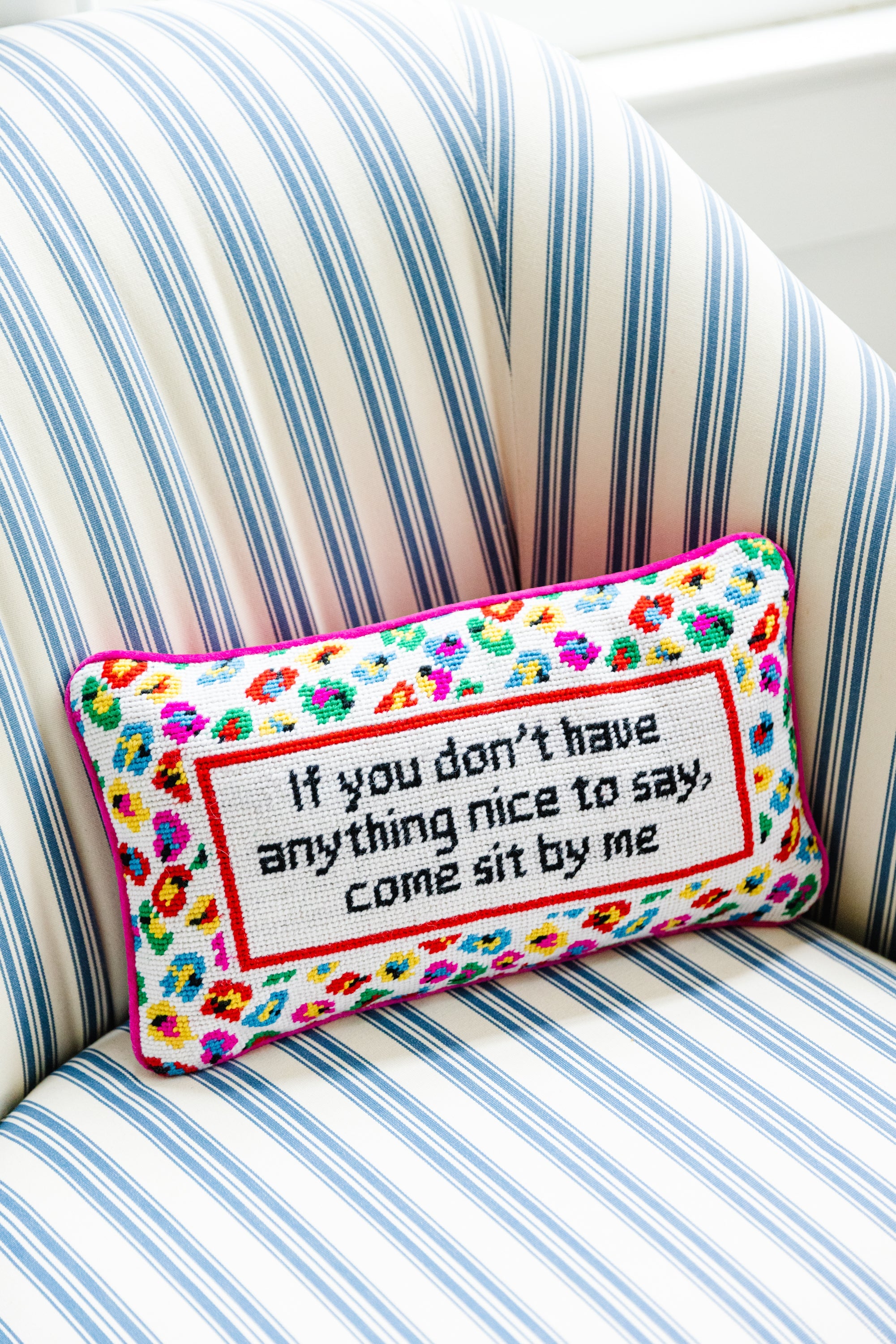 Horrible Idea Needlepoint Pillow