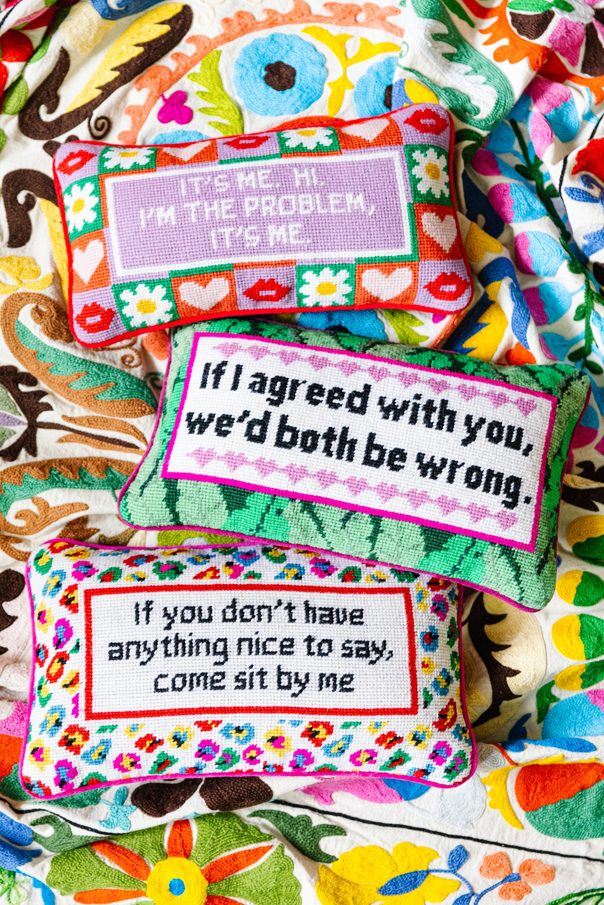 Both Be Wrong Needlepoint Pillow