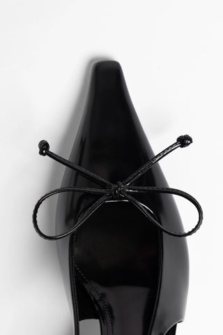 Bardot Pump Black Leather Pump Larroudé