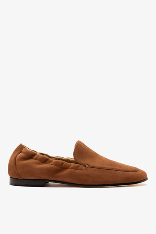 Penny Light Loafer Burnt Umber Suede Loafer Larroudé