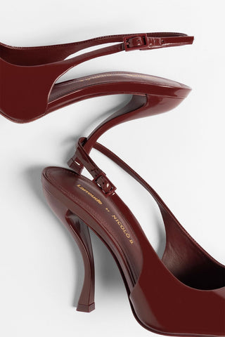 Larroudé by Nicolò B.: Grace Pump Burgundy Patent Leather Pump Larroudé x Nicolò Beretta