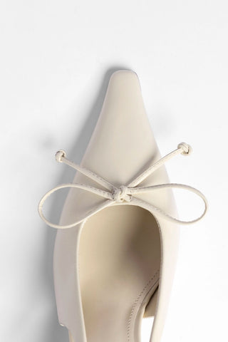 Bardot Pump Ivory Leather Pump Larroudé