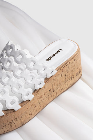 Charli Mule In White Leather