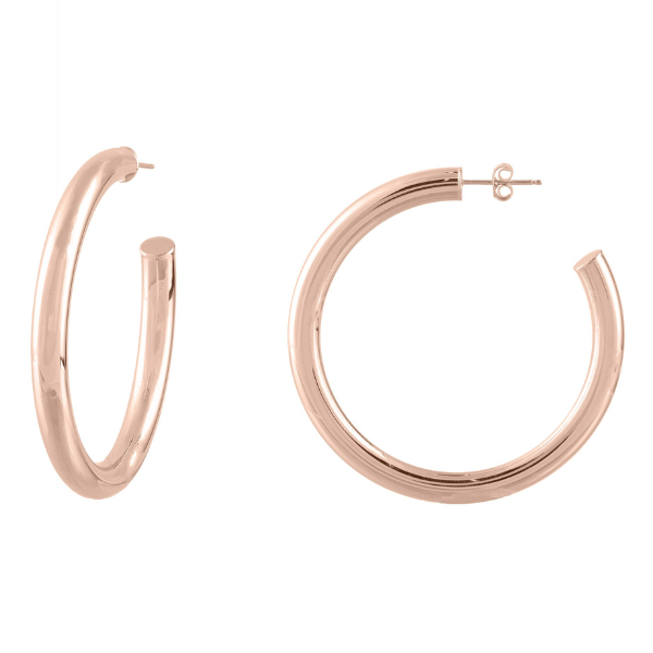 Classic Thick Gold Hoop Earrings – Golden Thread, Inc.